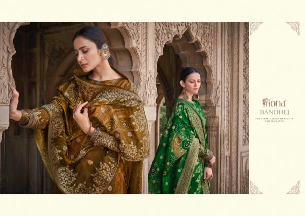 Fiona Bandhej Festive Wear Dola Silk Salwar Kameez Collection